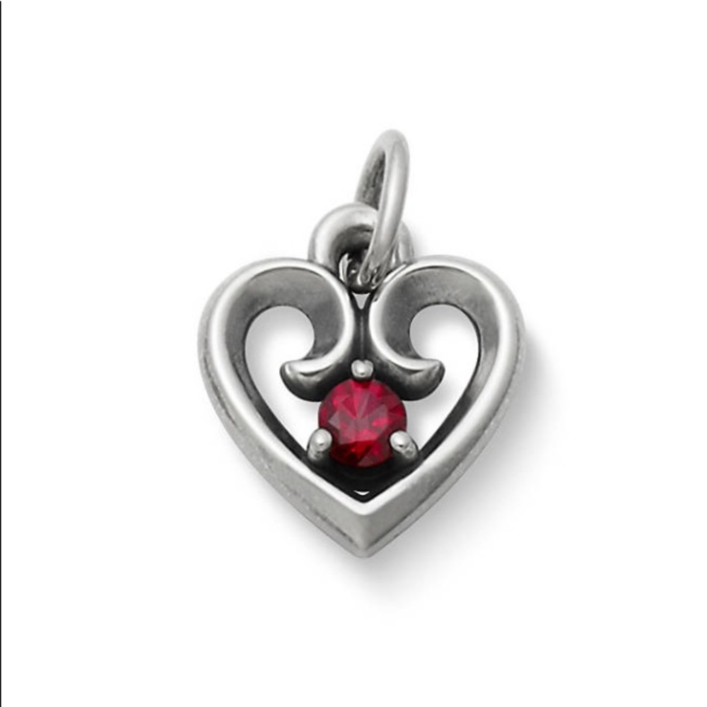 Avery Remembrance Heart Pendant with Ruby